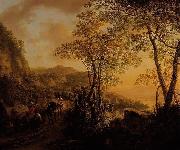 Jan Both Italian landscape. oil painting on canvas